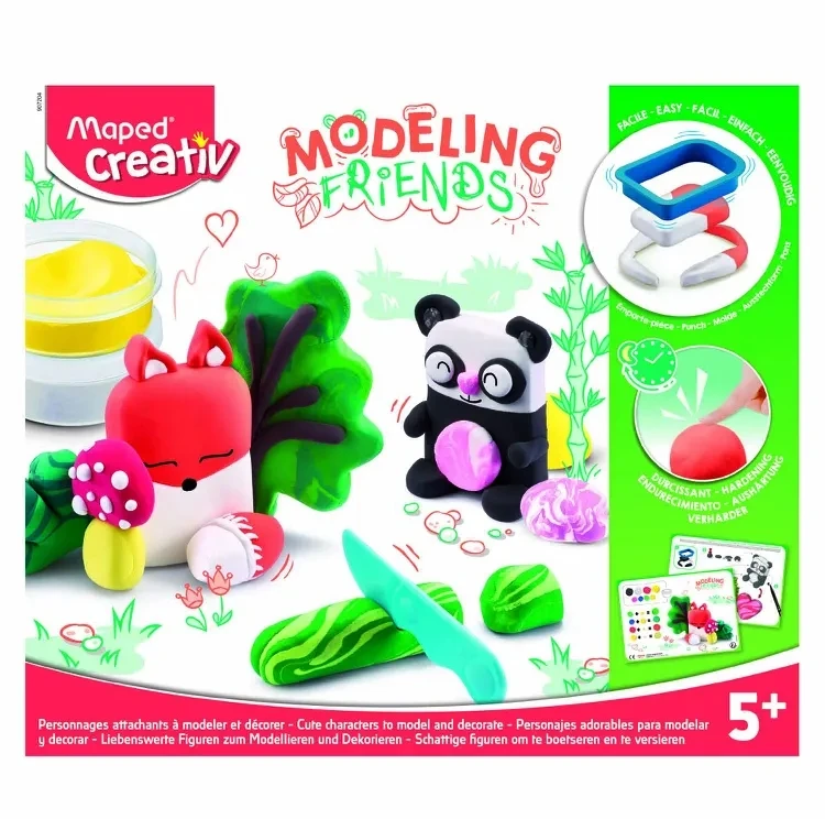 Lipdymo masės rinkinys Maped Creativ Modeling Friends Cute