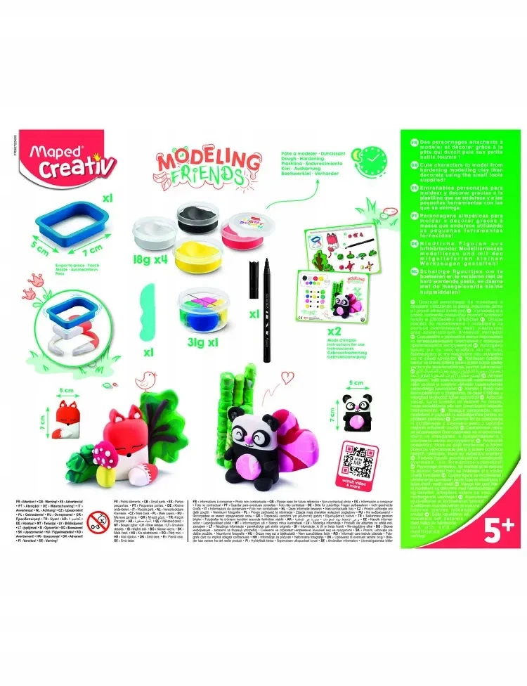 Lipdymo masės rinkinys Maped Creativ Modeling Friends Cute