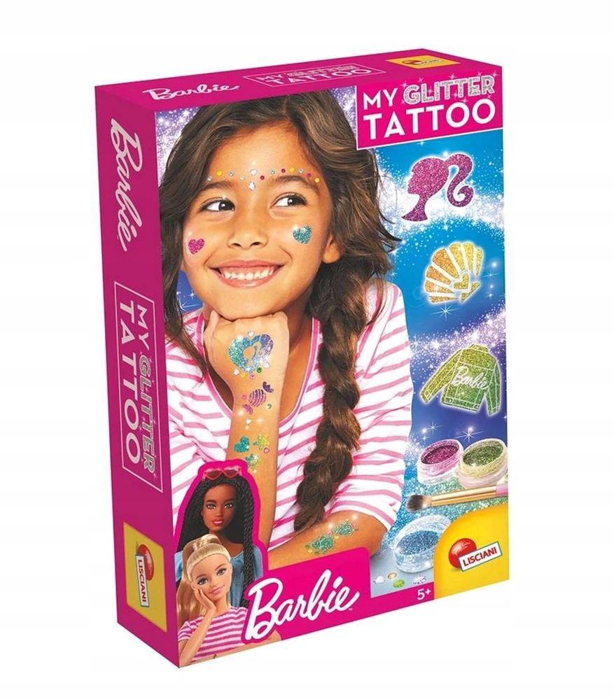 Lisciani Vaikiški blizgantys tatuiruotės Barbie rinkinyje