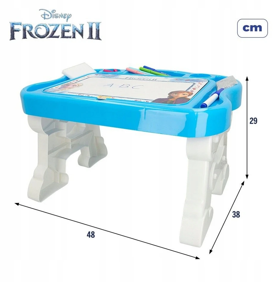 Lisciani Frozen Ii kūrybinis rašomasis stalas su piešimo lenta ir priedais