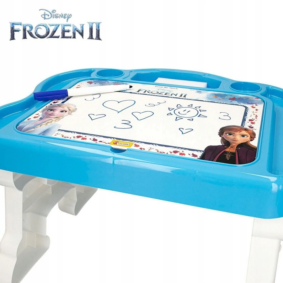 Lisciani Frozen Ii kūrybinis rašomasis stalas su piešimo lenta ir priedais