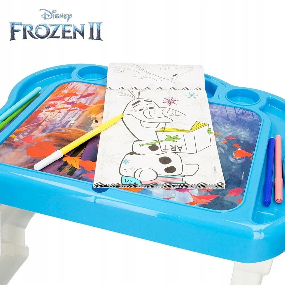 Lisciani Frozen Ii kūrybinis rašomasis stalas su piešimo lenta ir priedais