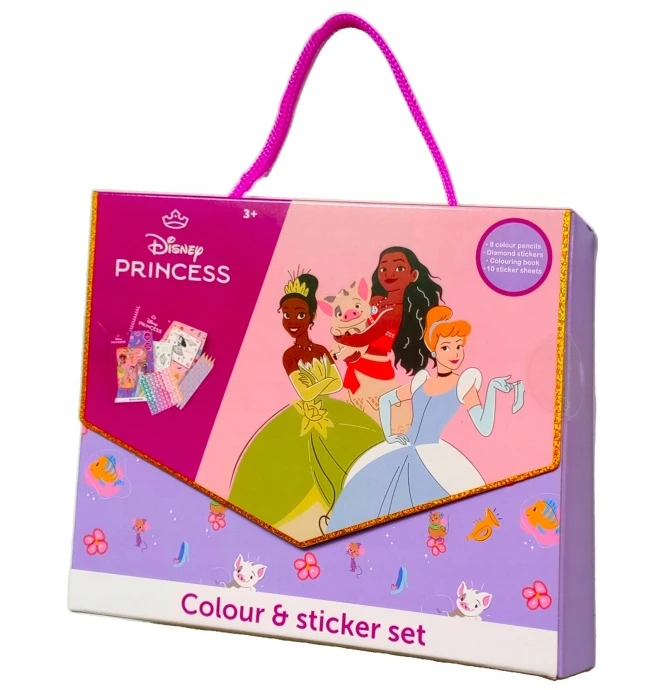 Lisciani Kūrybinis rinkinys DISNEY PRINCESS piešimo mokykla su lipdukais 20 vnt.