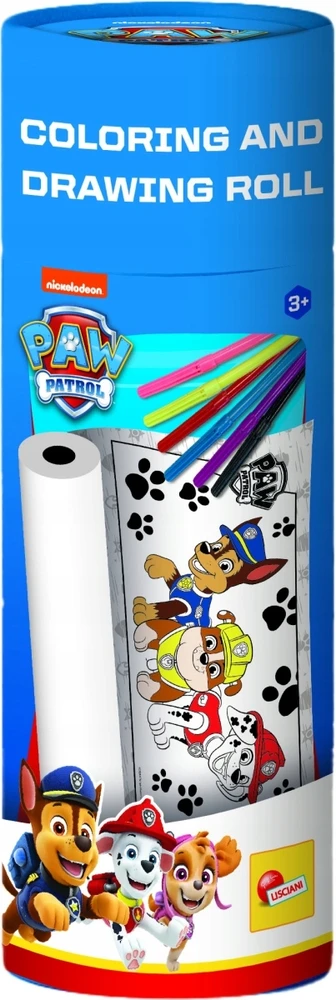 Lisciani Paw Patrol piešimo ritinėlis su flomasteriais