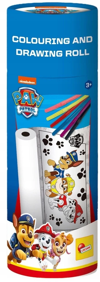 Lisciani Paw Patrol piešimo ritinėlis su flomasteriais