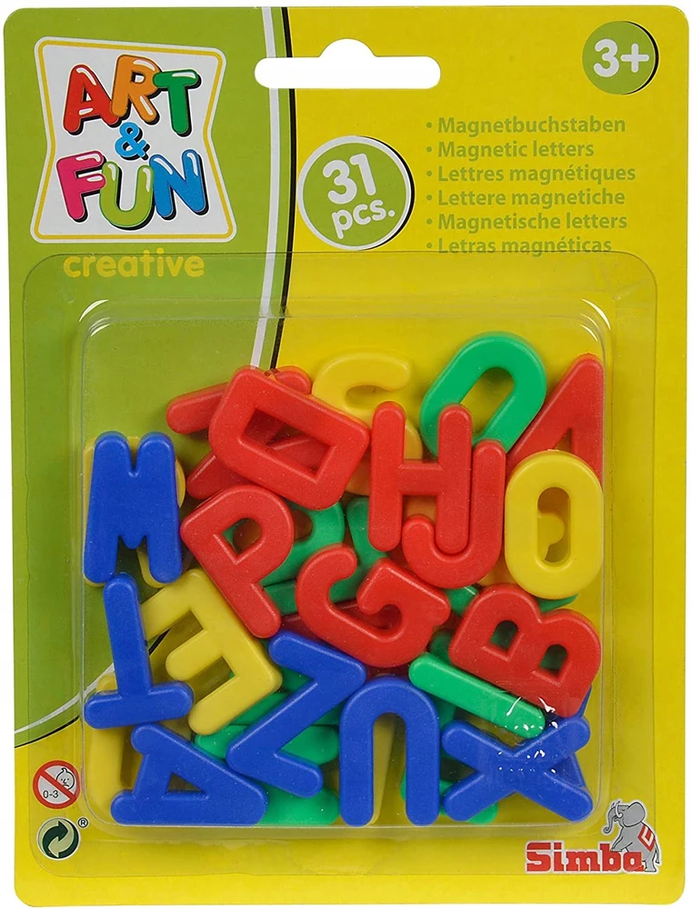 Literki magnetyczne Simba wielokolorowe 31 el.