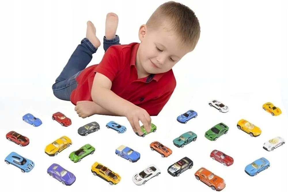 Little Ant METALINIŲ AUTOMOBILIŲ Spyruoklinių rinkinys VAIKAMS, SPALVINGAS 25 VNT