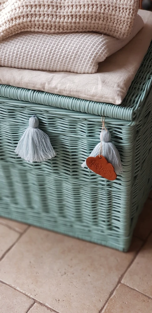 Little Dreams KREPŠELIS BAIGŽNĖ WICKER KRŪTINĖS MĖTINĖ ŽYMĖ