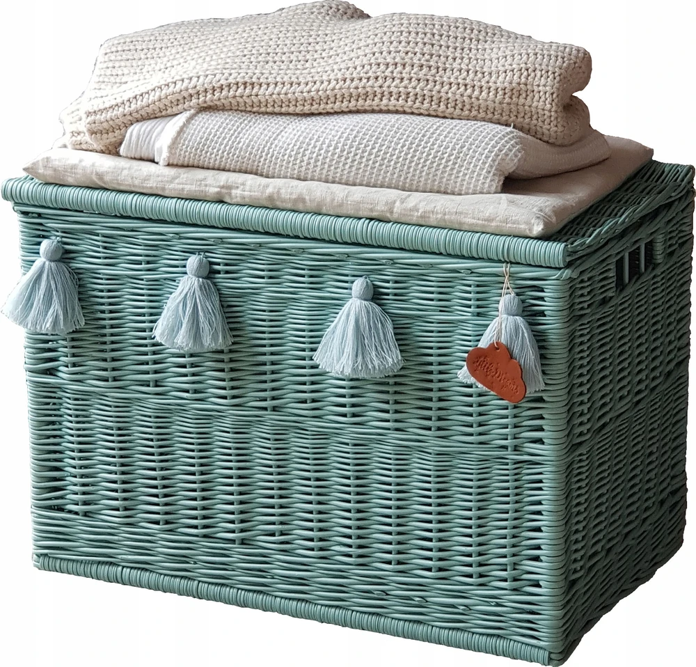 Little Dreams KREPŠELIS BAIGŽNĖ WICKER KRŪTINĖS MĖTINĖ ŽYMĖ