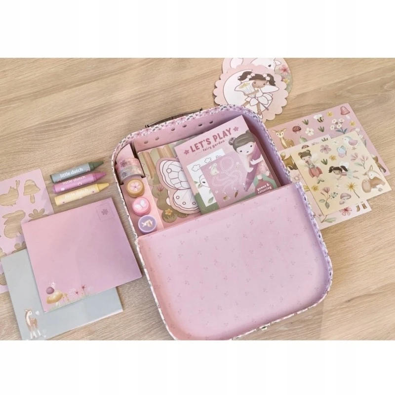 LITTLE DUTCH Art rinkinys - Creative lagaminas Rosa & Friends