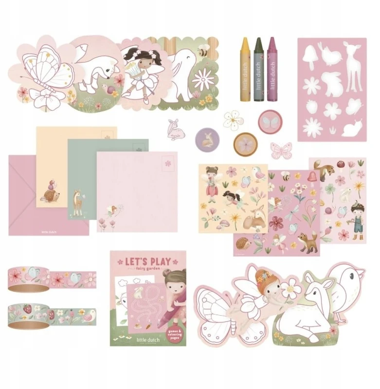 LITTLE DUTCH Art rinkinys - Creative lagaminas Rosa & Friends