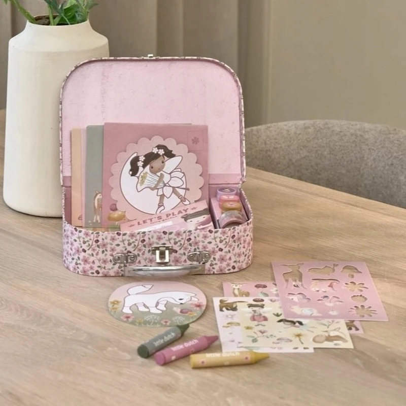 LITTLE DUTCH Art rinkinys - Creative lagaminas Rosa & Friends