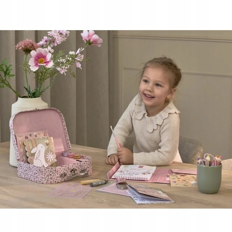 LITTLE DUTCH Art rinkinys - Creative lagaminas Rosa & Friends