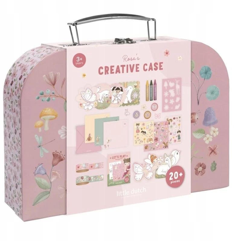 LITTLE DUTCH Art rinkinys - Creative lagaminas Rosa & Friends