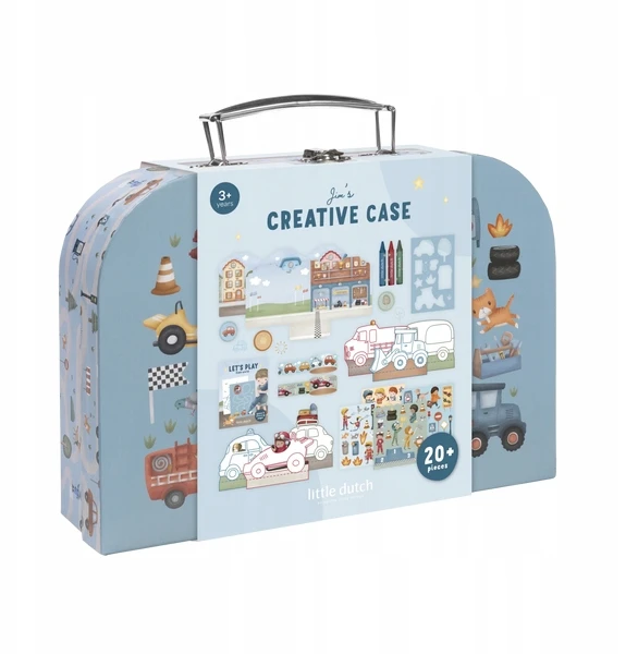 Little Dutch Creative lagaminas Jim & Friends Art supplies
