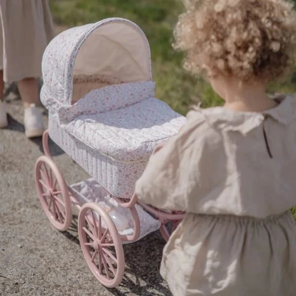 Lėlių vežimėlis Little Dutch Gėlės