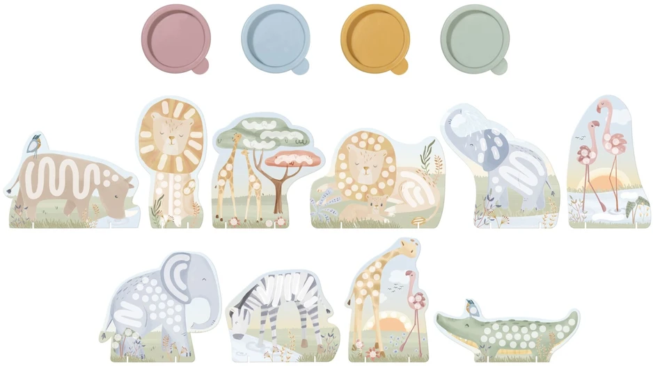 Little Dutch: Safari Finger Painting Kit