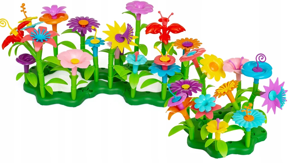 Littlekingdom Blokai Gėlės Sodo statyba Creative Gėlės Pieva 135 vnt 3+