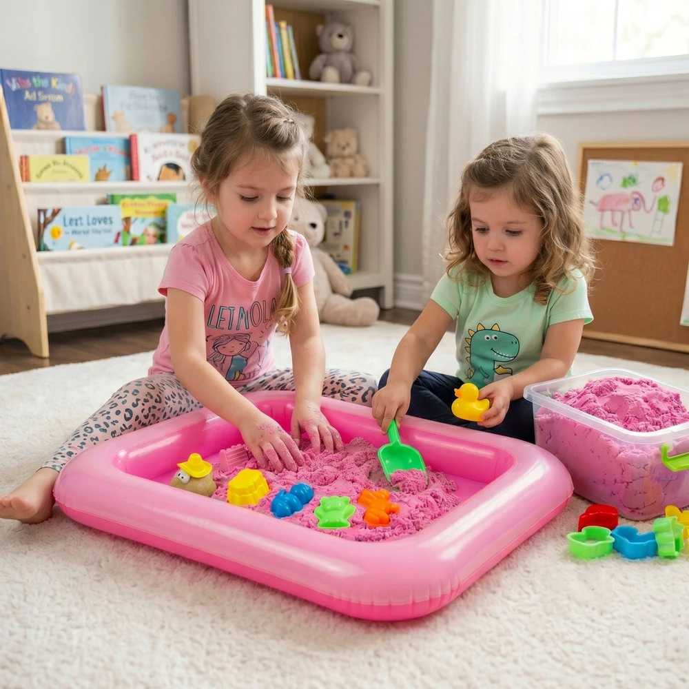 Littlekingdom Kinetinis smėlis 3KG baseino formelės irklas pompa rožinė mergaitėms