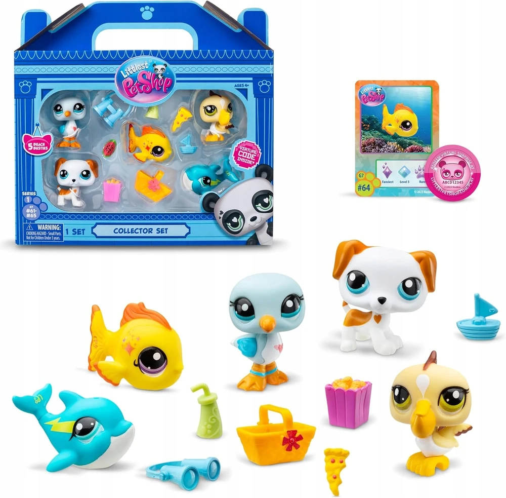 Littlest Petshop Littlest Pet Shop paplūdimio geriausiųjų 5 žaisliukų rinkinys, 00517