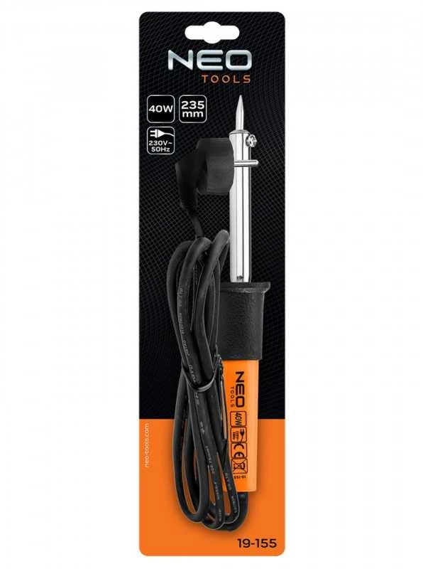 Lituoklis NEO TOOLS 40W 19-155 (40W, 235mm)
