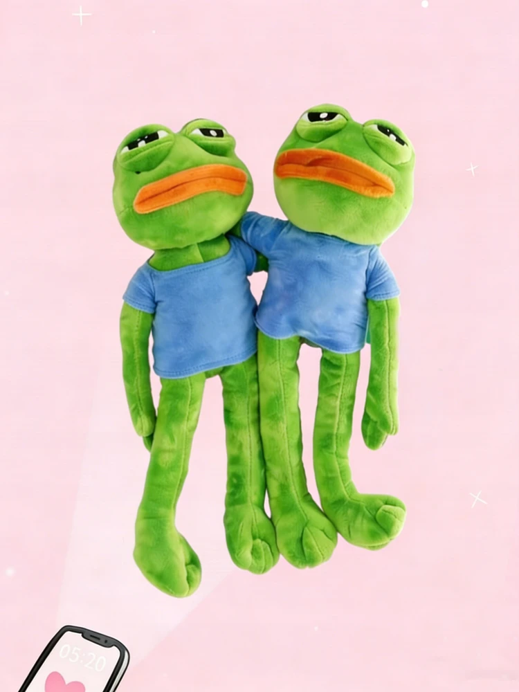 Liūdna varlė pliušinis žaislas 45 cm Pepe the Frog Meme juokingas