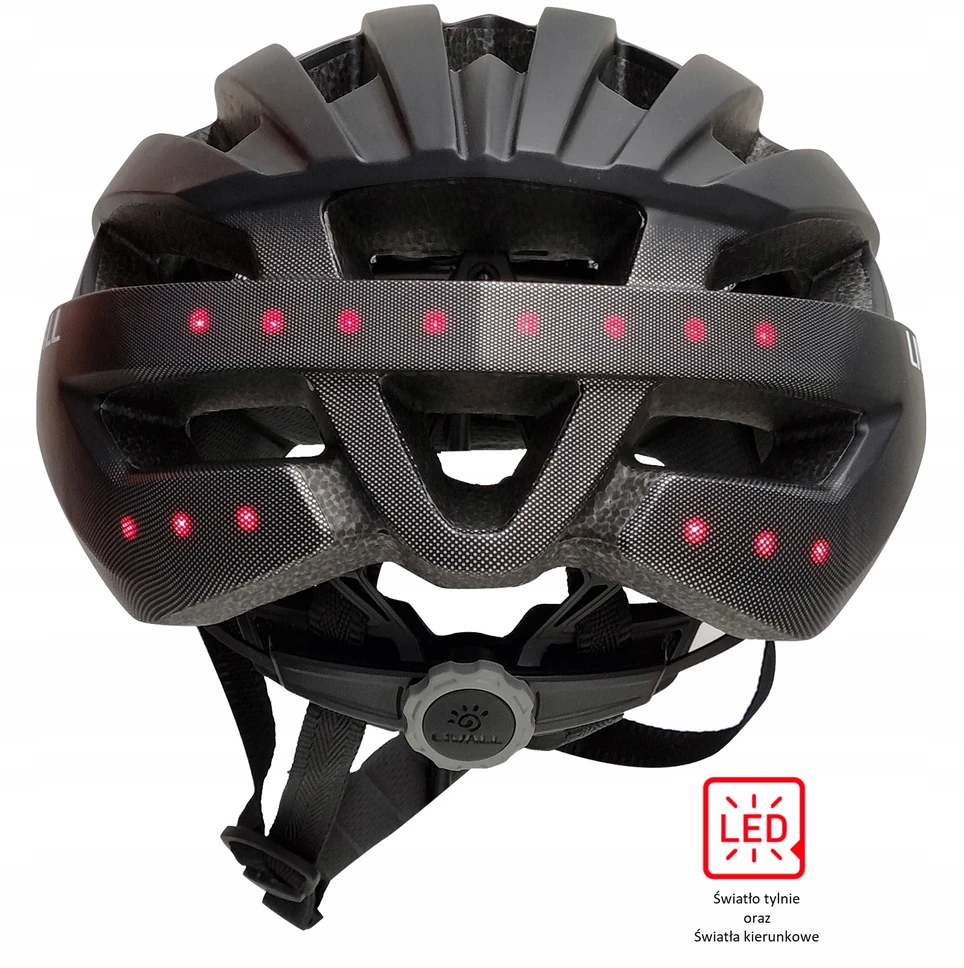 Livall MTB dviračio šalmas su „Bluetooth“ ir „58-62cm“ LED/SOS/interkomu, juodas