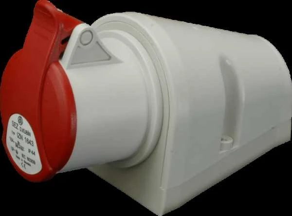 Orno Lizdas kampinis SEZ, 5x32A, IP44, 400V, Pilkas/Raudonas