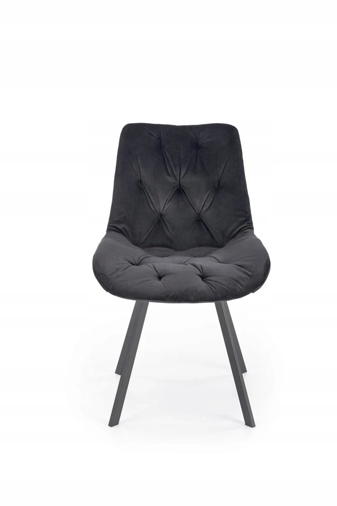 Loft K519 juodo metalo minkšta kėdė HALMAR