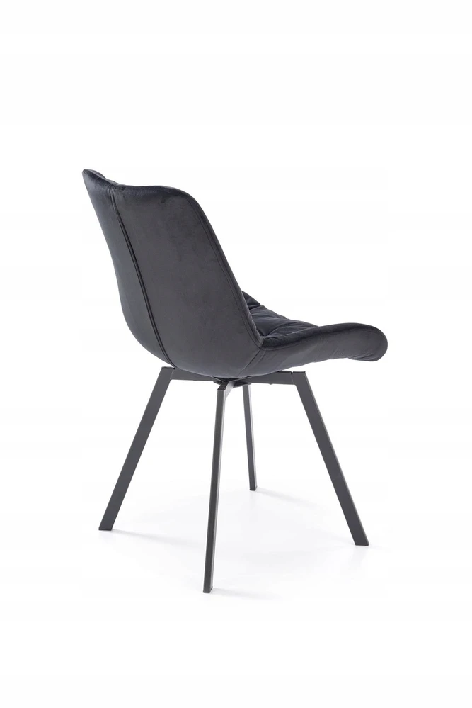 Loft K519 juodo metalo minkšta kėdė HALMAR