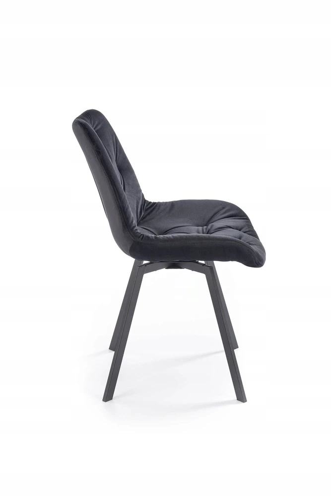 Loft K519 juodo metalo minkšta kėdė HALMAR