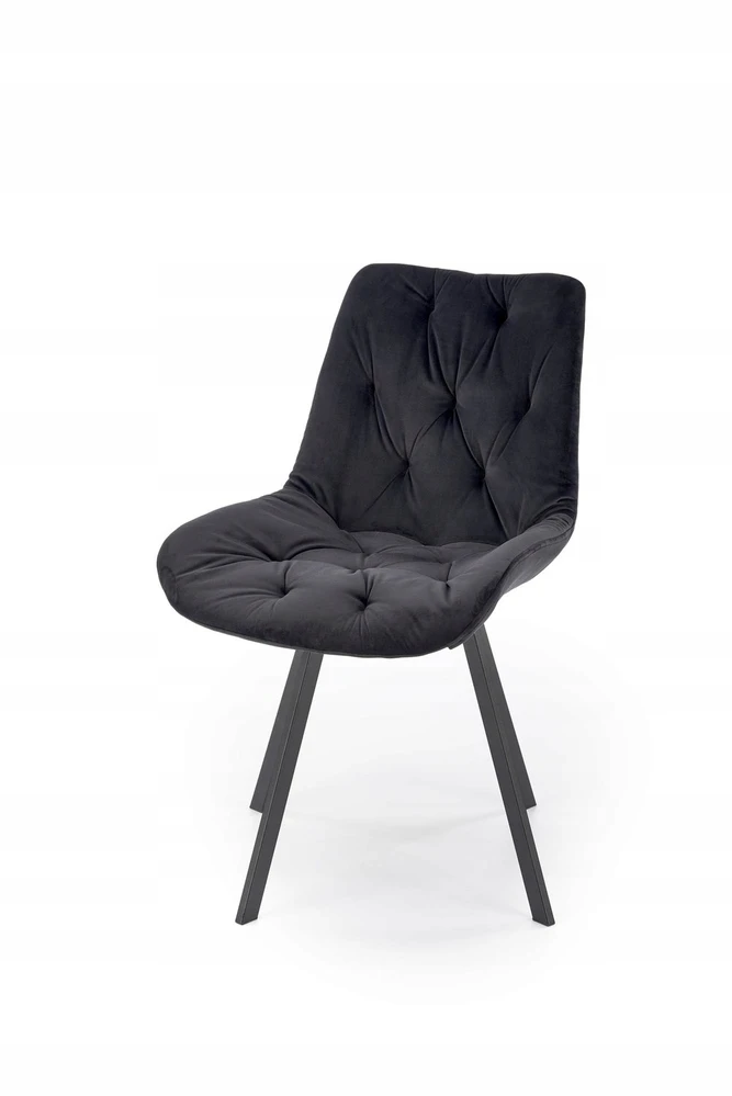 Loft K519 juodo metalo minkšta kėdė HALMAR