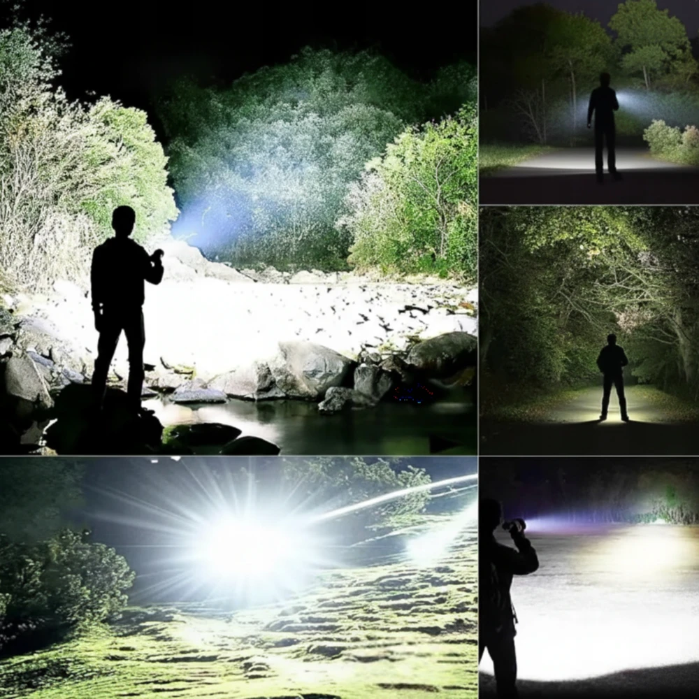 Loftek 20 000 liumenų LED žibintuvėlis, PAKRAUJAMAS, GALINGAS, PAIEŠKA, MASTINIS, USB, ATSPIRUS vandeniui