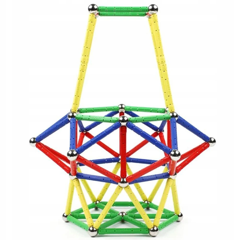 LOGIC 3D Neocube Magnetic Building Blocks Construction Balls rinkinys XXL 152 elementai