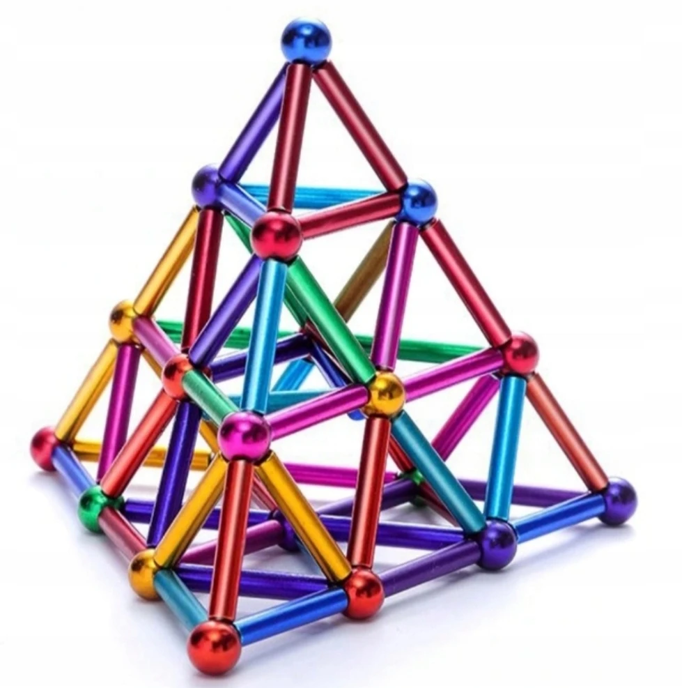 LOGIC MAGNETINIAI BLOKAI 3D NEOCUBE XXL KAMULIAI 8mm 126vnt magnetinis žaislas