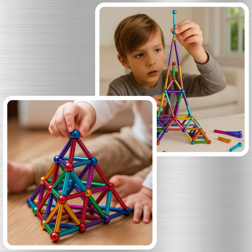 LOGIC NEOCUBE MAGNETINIAI BLOKAI VAVORYKŠTĖS KAMULIŲ RINKINYS XXL 126 Vnt.