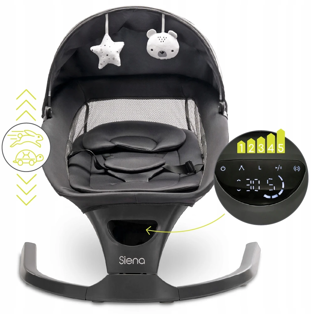 Lorelli Bouncer, Electric Rocker, Bluetooth nuotolinio valdymo pultas SIENA Graphite
