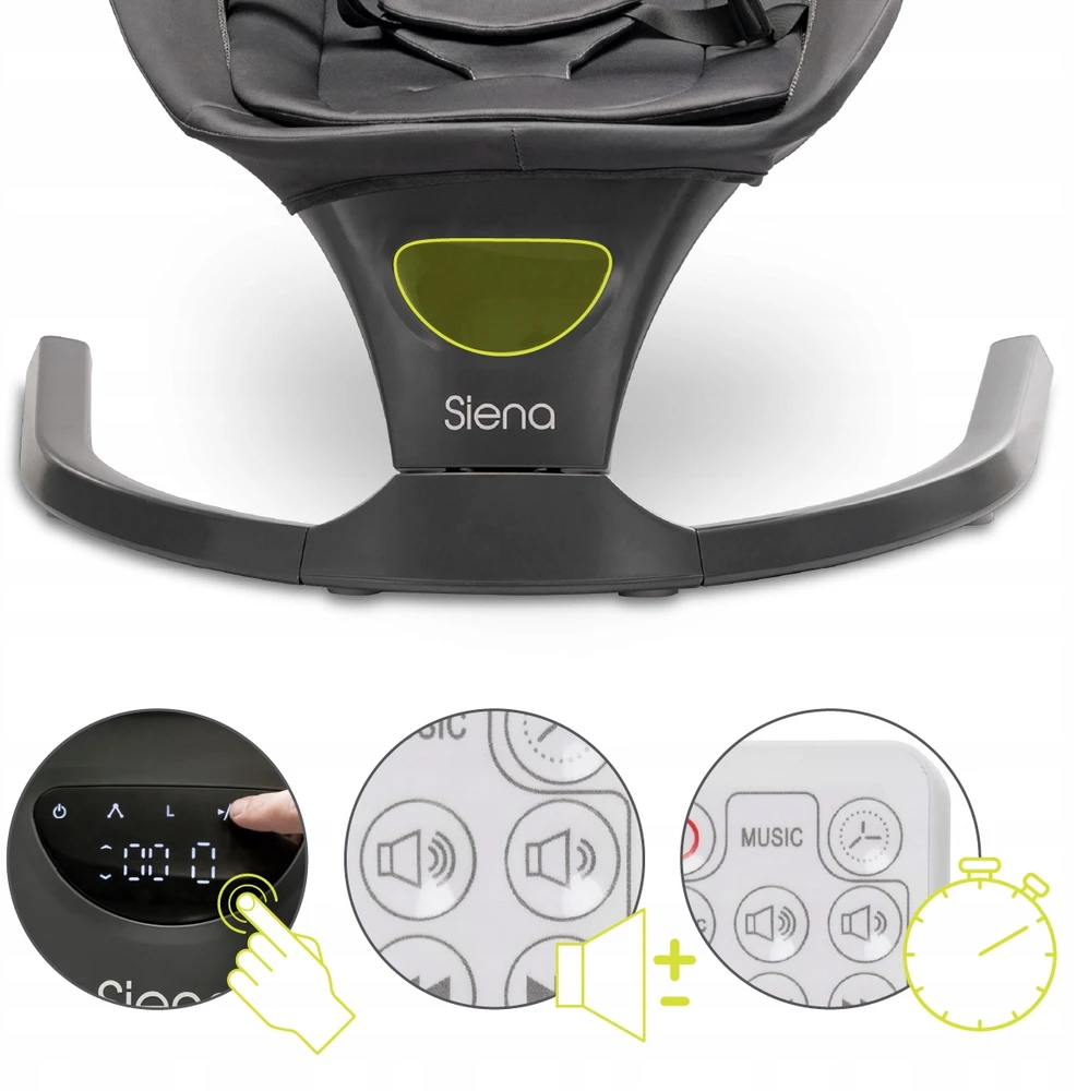 Lorelli Bouncer, Electric Rocker, Bluetooth nuotolinio valdymo pultas SIENA Graphite