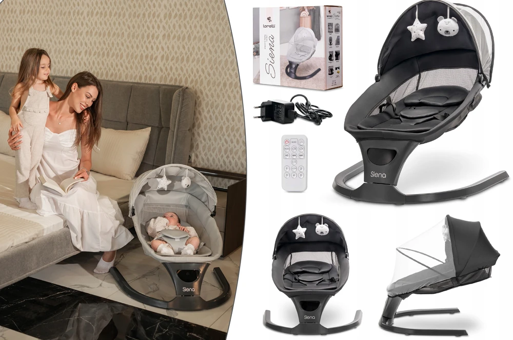 Lorelli Bouncer, Electric Rocker, Bluetooth nuotolinio valdymo pultas SIENA Graphite