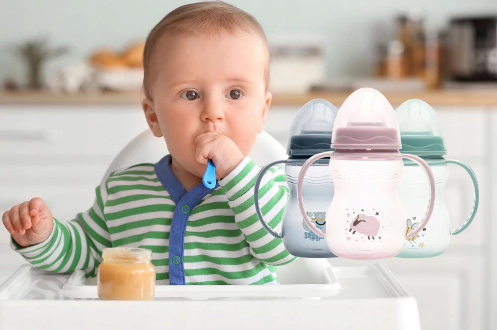 Lorelli Buteliukas nuo pilvo dieglių su rankenėlėmis 250ml, žindukas 0m+ pločio Kūdikiams