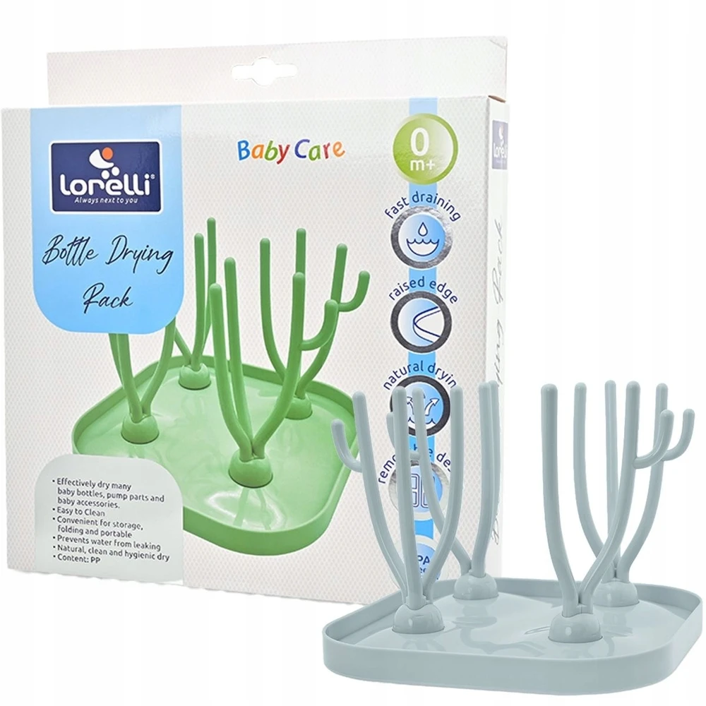 Lorelli Drying Rack džiovintuvas buteliams ir speneliams, žalias