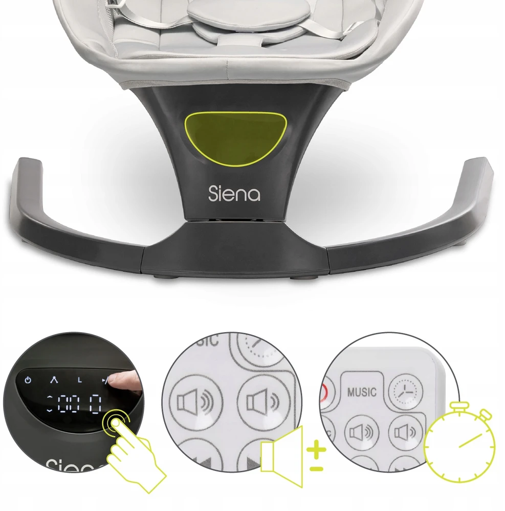 Lorelli Elektrinė supama kėdutė su Bluetooth nuotolinio valdymo pulteliu ir Melodijomis kūdikiams