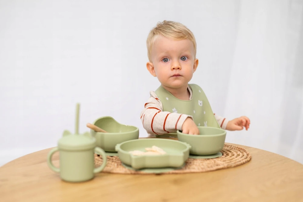 Lorelli Maitinimo rinkinys 2 dalių Dubuo su siurbtuku Seilinukas Be BPA Silikonas
