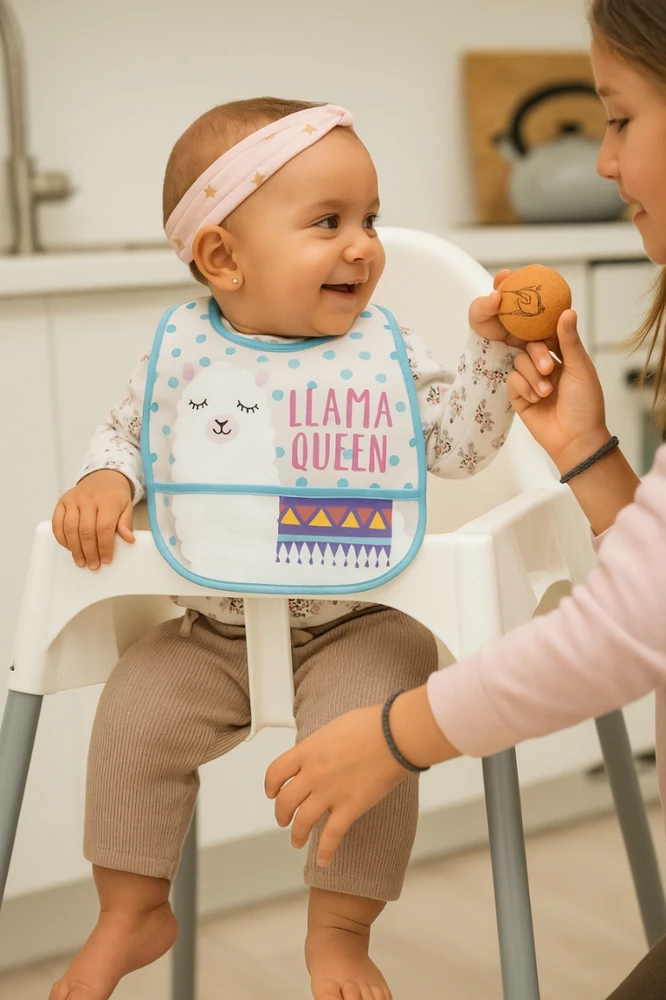 Lorelli Seilinukas kūdikiui su Velcro kišenėle, 2vnt LAMA UNICORN mergaitėms
