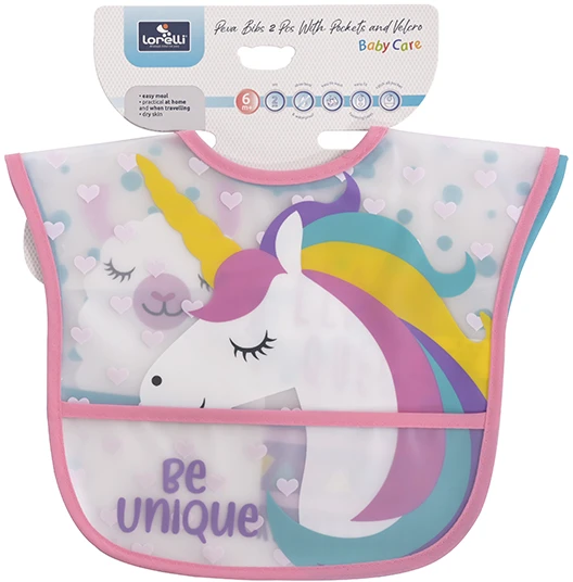 Lorelli Seilinukas kūdikiui su Velcro kišenėle, 2vnt LAMA UNICORN mergaitėms