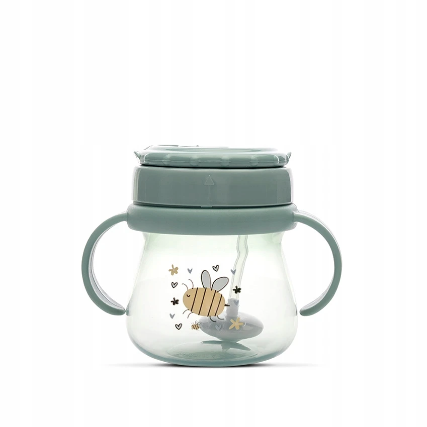 Lorelli Sippy puodelio buteliukas su pasvertais šiaudeliais .DĖŽUTĖ Vaikams 6m+ 250ml