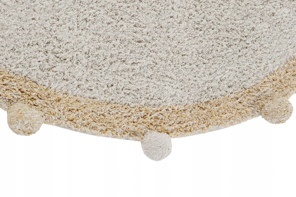 Lorena Canals Skalbiamas medvilninis kilimas Bubbly Natural-Honey 120 cm