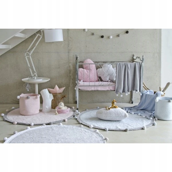 Lorena Canals Skalbiamas medvilninis kilimas Bubbly Soft Rožinė 120 cm