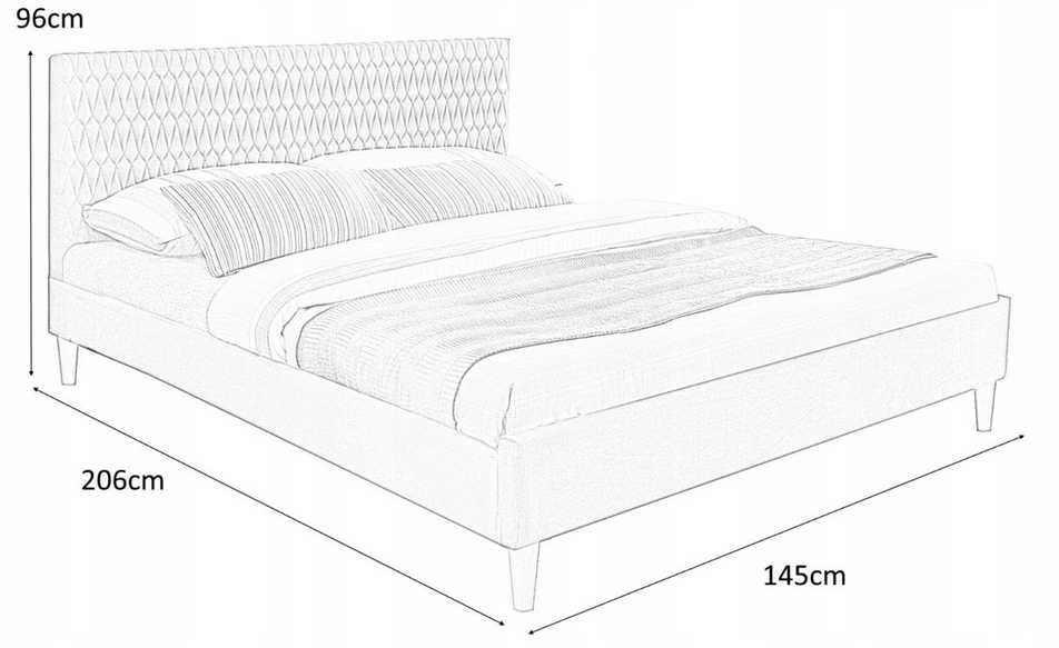 Signal Meble Lova Azurro Velvet, 140x200, Pilkos spalvos