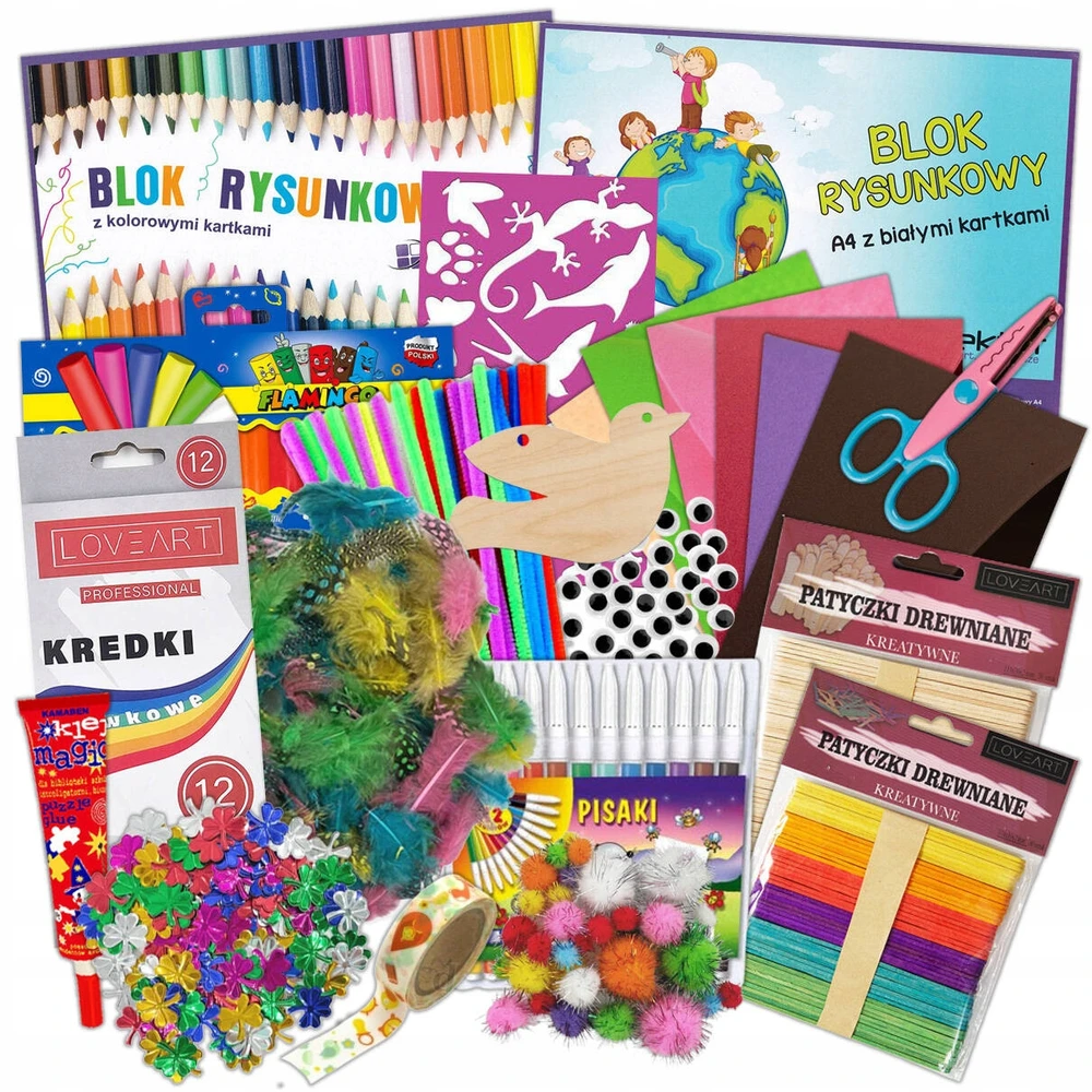 Loveart DIDELIS kūrybinio meno rinkinys vaikams DOVANA